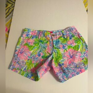NWOT Lilly Pulitzer The Callahan Shorts "Aloha" Womens Size 2 Multicolor💜🩵💚💛